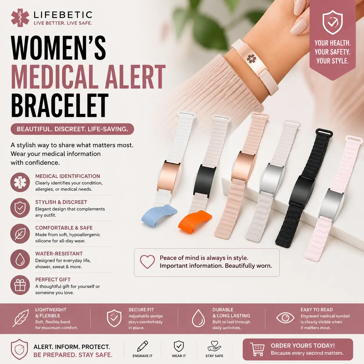 lifebetic women’s medical alert brace lifebetic women’s medical alert brace