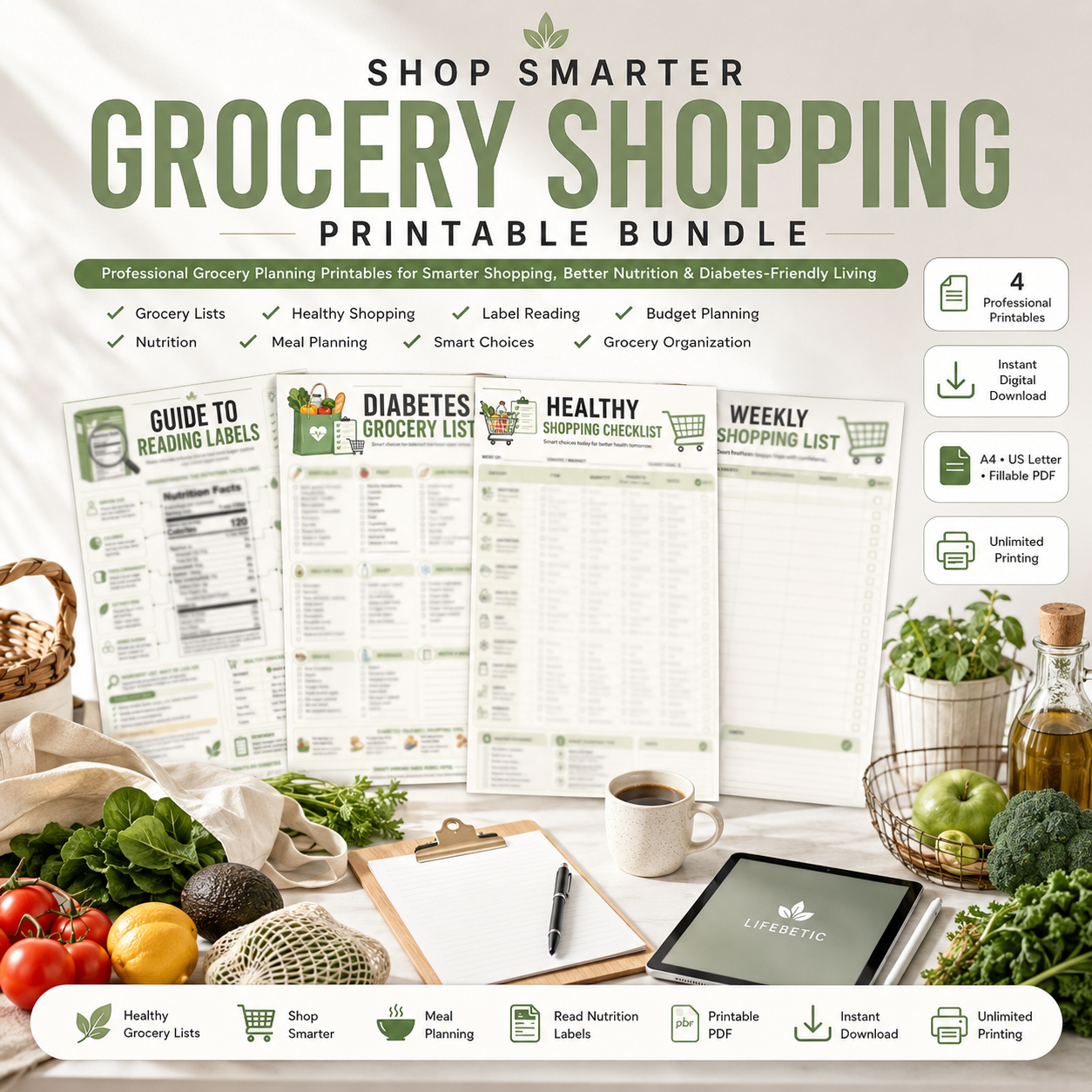 pack d'imprimables pour les courses alimentaires en pack d'imprimables pour les courses alimentaires en